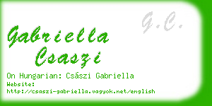 gabriella csaszi business card