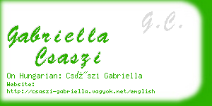 gabriella csaszi business card